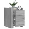 Image de Table De Chevet Sonoma Gris 45x50x65 Cm Bois D'ingénierie Vidaxl