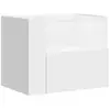 Image de Vidaxl table de chevet murale blanc 45x30x35 cm