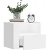 Image de Tables De Chevet Murales 2 Pcs Blanc 45x30x35 Cm Vidaxl