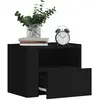 Image de Tables De Chevet Murales 2 Pcs Noir 45x30x35 Cm Vidaxl