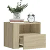 Image de Tables De Chevet Murales 2 Pcs Chêne Sonoma 45x30x35 Cm Vidaxl