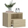 Image de vidaXL Tables de chevet murales 2 pcs chêne sonoma 45x30x35 cm 848316