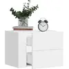 Image de Table De Chevet Murale Blanc 45x30x35 Cm Vidaxl