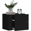 Image de Table De Chevet Murale Noir 45x30x35 Cm Vidaxl