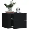 Image de Tables De Chevet Murales 2 Pcs Noir 45x30x35 Cm Vidaxl