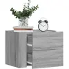 Image de Tables De Chevet Murales 2 Pcs Sonoma Gris 45x30x35 Cm Vidaxl