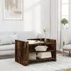 Image de Table Basse Chêne Fumé 80x50x50 Cm Bois D'ingénierie Vidaxl