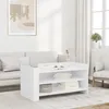 Image de vidaXL Table basse blanc 100x50x50 cm bois dingénierie table latérale table de salon table daccent bout de canapé 848346