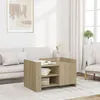 Image de vidaXL Table basse chêne sonoma 80x50x50 cm bois dingénierie table latérale table de salon table daccent bout de 848355