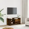 Image de Meuble Tv Chêne Fumé 80x35x40 Cm Bois D'ingénierie Vidaxl