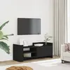 Image de Meuble Tv Noir 100x35x40 Cm Bois D'ingénierie Vidaxl