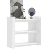 Image de vidaXL Table console blanc 100x35x90 cm bois d’ingénierie bout de canapé table console de couloir table console de salon 848472