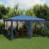 Image de vidaXL Tente de fête avec 8 parois latérales en maille bleu 4x4m PEHD 4010062