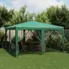 Image de Tente De Fête Avec 8 Parois Latérales En Maille Vert 4x4 M Pehd Vidaxl