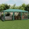 Image de Tente De Fête Avec 10 Parois Latérales En Maille Vert 6x4m Pehd Vidaxl