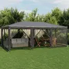Image de vidaXL Tente de fête avec 10 parois latérales maille anthracite 6x4 m tente tente à baldaquin auvent de gazebo tente de 4010069