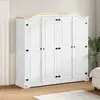 Image de Garde-robe Corona Blanc 194x52x186 Cm Bois De Pin Massif Vidaxl