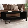 Image de vidaXL Table basse noir 100x51x40 cm bois dingénierie table dappoint table de salon table latérale bout de canapé 848479