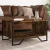 Image de vidaXL Table basse chêne fumé 75x51x40 cm bois dingénierie table dappoint table de salon table latérale bout de 848486