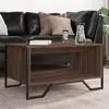 Image de vidaXL Table basse chêne marron 75x51x40 cm bois dingénierie table dappoint table de salon table latérale bout de 848488