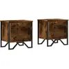 Image de Tables De Chevet 2 Pcs Chêne Fumé 40x30x40 Cm Bois D'ingénierie Vidaxl
