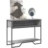 Image de Table Console Sonoma Gris 100x35x74,5 Cm Bois D'ingénierie Vidaxl
