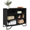 Image de Buffet Noir 91x35,5x74,5 Cm Bois D’ingénierie Vidaxl