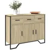 Image de vidaXL Buffet chêne sonoma 97x325x745 cm bois dingénierie 848560