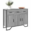 Image de Buffet Sonoma Gris 97x32,5x74,5 Cm Bois D'ingénierie Vidaxl