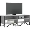 Image de Meuble Tv Sonoma Gris 122x34x41 Cm Bois D'ingénierie Vidaxl
