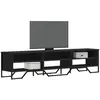 Image de Meuble Tv Noir 180x34x41 Cm Bois D'ingénierie Vidaxl
