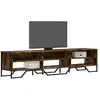 Image de Meuble Tv Chêne Fumé 180x34x41 Cm Bois D'ingénierie Vidaxl