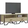 Image de Meuble Tv Chêne Sonoma 122x34x41 Cm Bois D'ingénierie Vidaxl