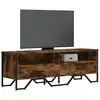 Image de Meuble Tv Chêne Fumé 122x34x41 Cm Bois D'ingénierie Vidaxl