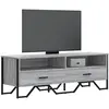 Image de Meuble Tv Sonoma Gris 122x34x41 Cm Bois D'ingénierie Vidaxl