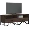 Image de Meuble Tv Chêne Marron 122x34x41 Cm Bois D'ingénierie Vidaxl