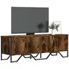 Image de Meuble Tv Chêne Fumé 122x34x41 Cm Bois D'ingénierie Vidaxl