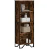Image de Bibliothèque Chêne Fumé 50x31x137,5 Cm Bois D'ingénierie Vidaxl