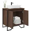 Image de Armoire Lavabo De Salle De Bain Chêne Marron 60x35x60 Cm Vidaxl