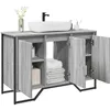 Image de vidaXL Armoire lavabo de salle de bain sonoma gris 91x35x60 cm placard lavabo de salle de bain meubles de salle de bain 848662