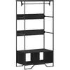 Image de Armoire Noir 90x50x180 Cm Bois D’ingénierie Vidaxl