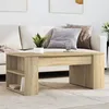 Image de vidaXL Table basse chêne sonoma 102x55x42 cm bois dingénierie table dappoint table de salon table latérale bout de 831855