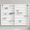 Image de Armoire À Vitrine Blanc 100x8,5x75 Cm Bois D'ingénierie Vidaxl