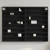 Image de Armoire À Vitrine Noir 100x8,5x75 Cm Bois D'ingénierie Vidaxl