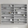 Image de vidaXL Armoire à vitrine sonoma gris 100x85x75 cm bois dingénierie armoire murale armoire de rangement murale armoire 847938