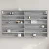 Image de Armoire À Vitrine Sonoma Gris 100x8,5x58 Cm Bois D'ingénierie Vidaxl