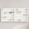 Image de vidaXL Armoire à vitrine blanc 100x85x50 cm bois dingénierie armoire murale armoire de rangement murale armoire 847947