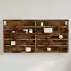 Image de Armoire À Vitrine Chêne Fumé 100x8,5x50 Cm Bois D'ingénierie Vidaxl
