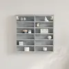 Image de Armoire À Vitrine Gris Béton 60x8,5x58 Cm Bois D'ingénierie Vidaxl