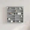 Image de Armoire À Vitrine Sonoma Gris 60x8,5x58 Cm Bois D'ingénierie Vidaxl